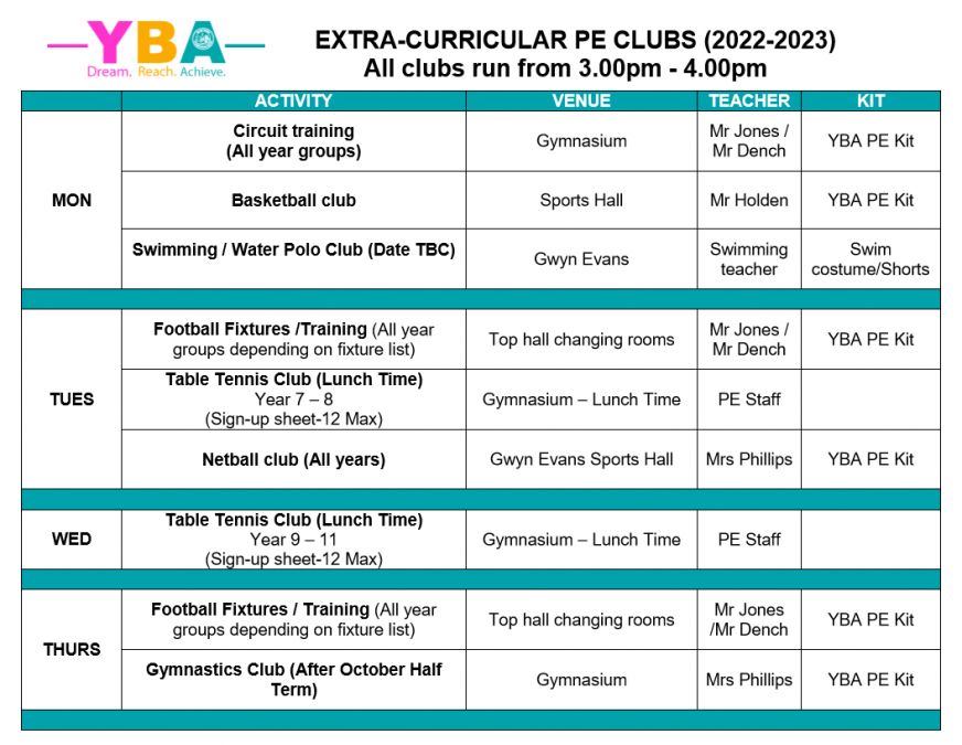 timetable