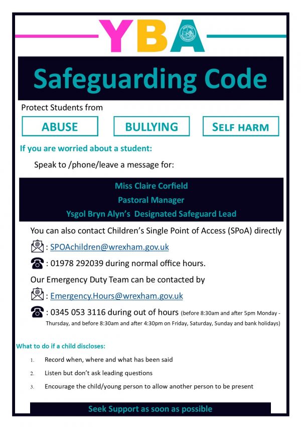 Safeguarding Code poster